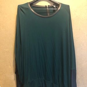 Kenneth Cole long sleeve forest green blouse